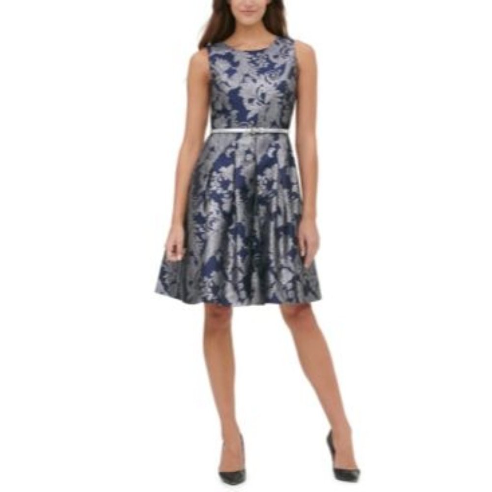 TOMMY HILFIGER Jacquard Fit & Flare Dress